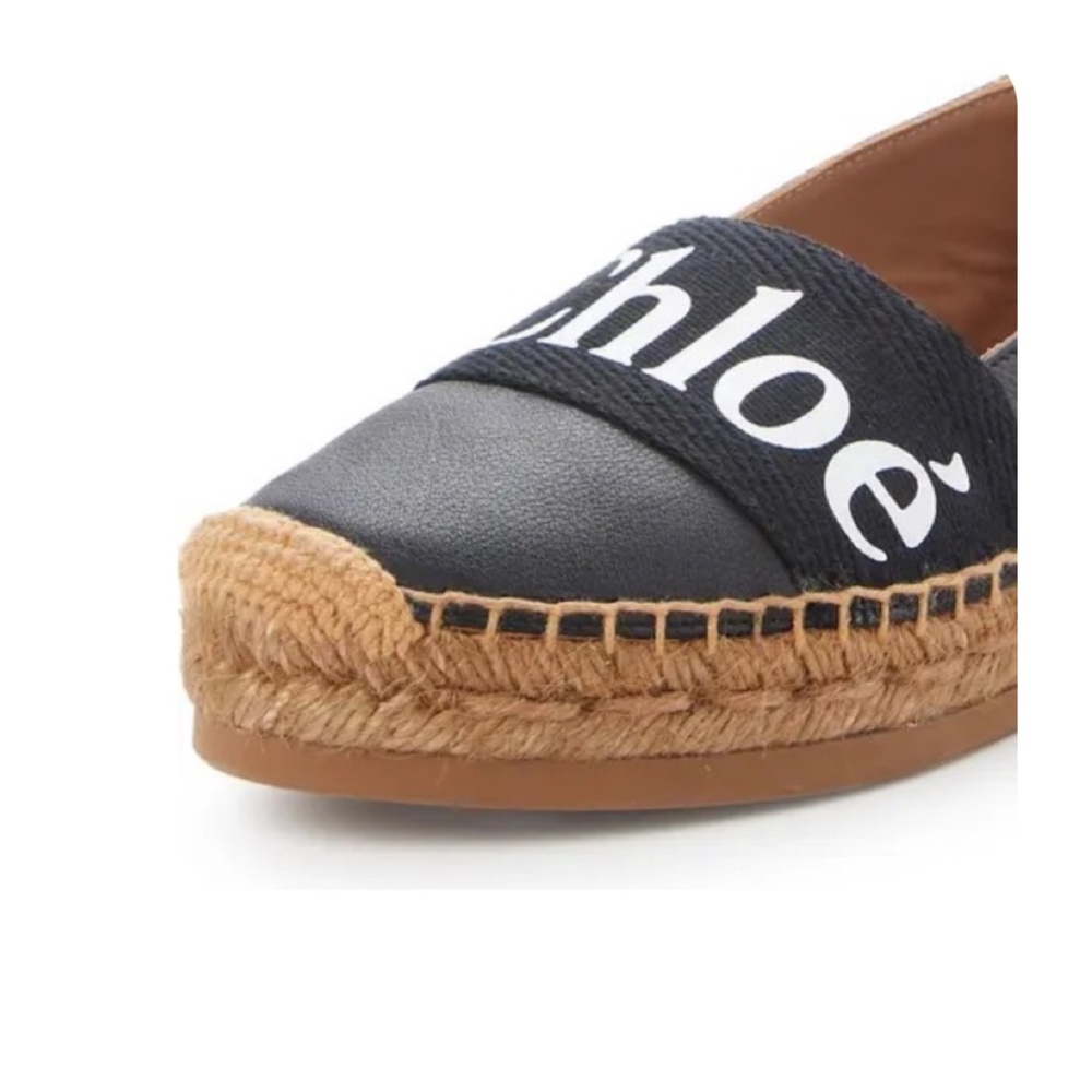 CHLOÉ Woody Logo Convertible Espadrille Flat